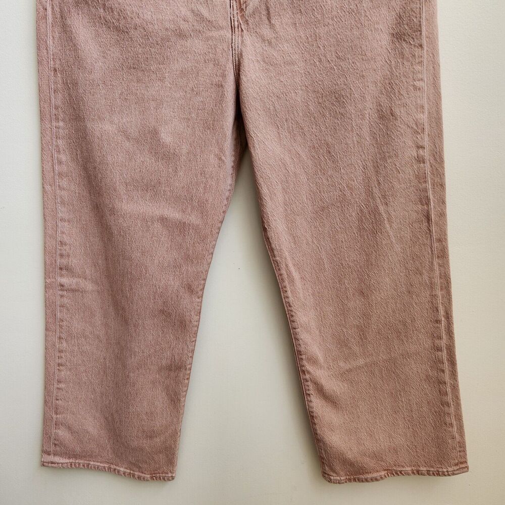 Levis Jean Women Size 33X29 Premium High Loose Wide Straight Leg High Rise Beige - Picture 3 of 16
